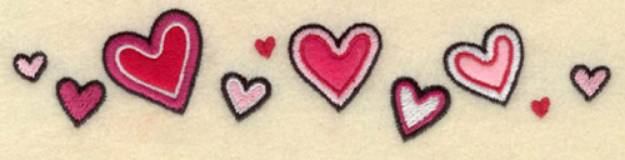 Picture of Heart Border Appliques Machine Embroidery Design