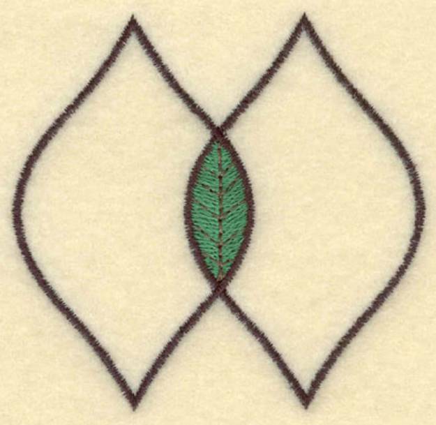 Picture of Double Leaf  Medium Machine Embroidery Design