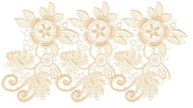 Picture of Vintage Lace Florals Machine Embroidery Design