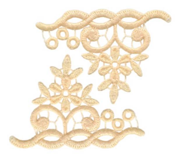 Picture of Vintage Lace Floral Machine Embroidery Design