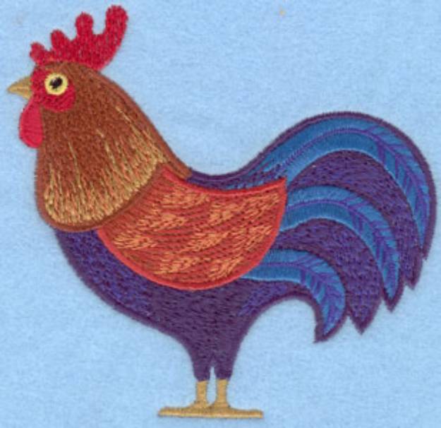 Picture of Rooster Machine Embroidery Design