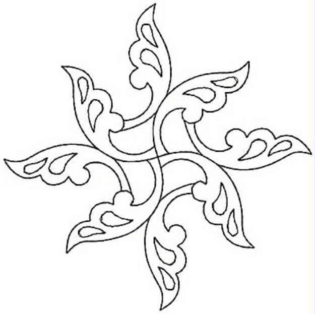 Picture of Leafy Design Machine Embroidery Design