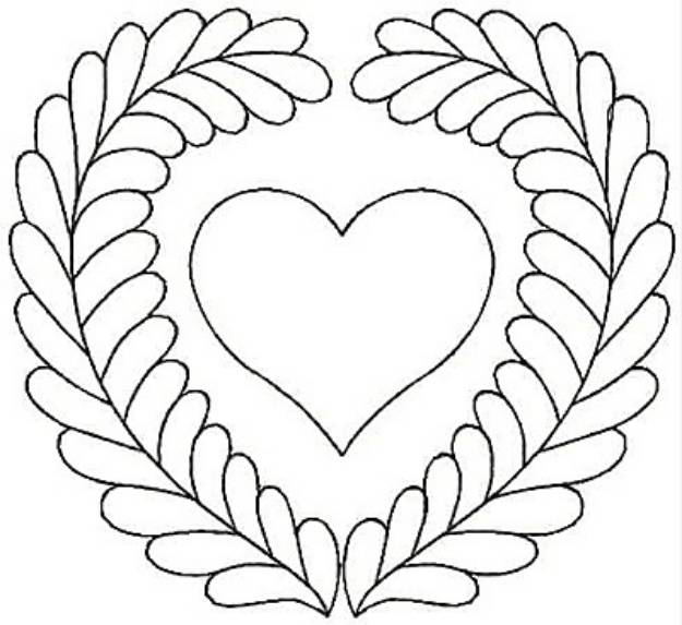 Picture of Heart In Wreath Machine Embroidery Design