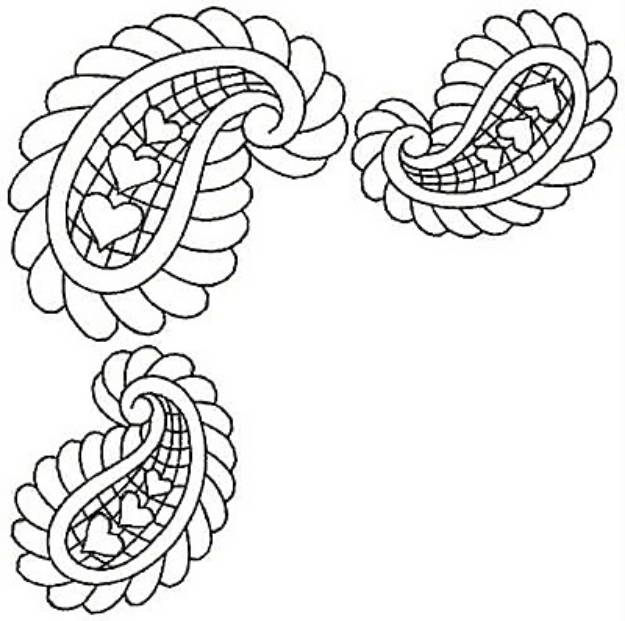 Picture of Paisley Machine Embroidery Design