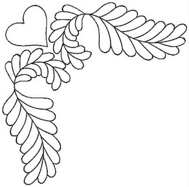 Picture of Leafy Corner Machine Embroidery Design