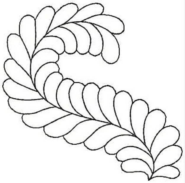 Picture of Leaf Design Machine Embroidery Design