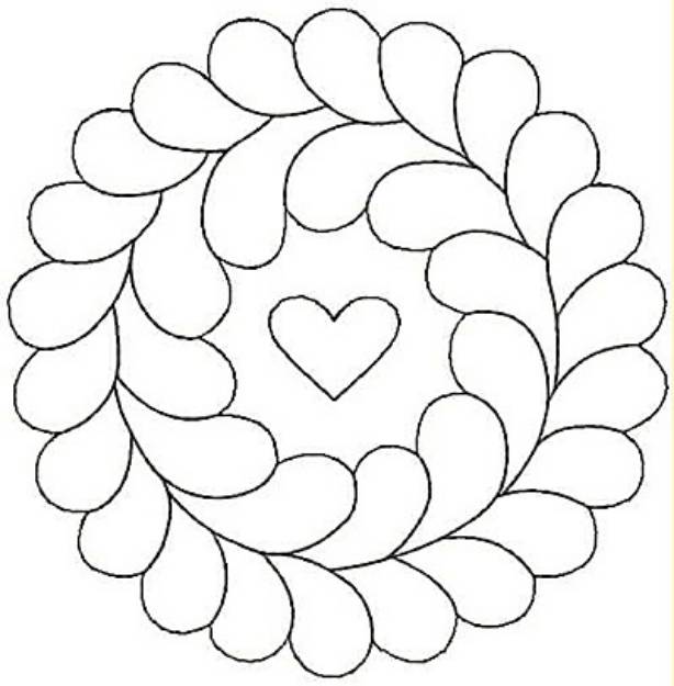 Picture of Leafy Circle Machine Embroidery Design