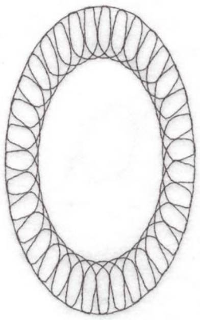 Picture of Spiral Oval Machine Embroidery Design