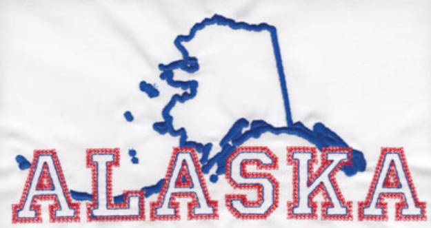 Picture of Alaska Outline Machine Embroidery Design