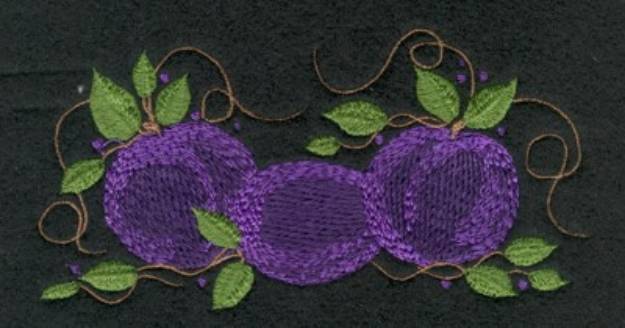 Picture of Plum Machine Embroidery Design