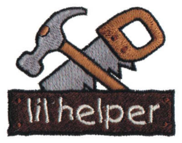 Picture of Lil Helper Machine Embroidery Design