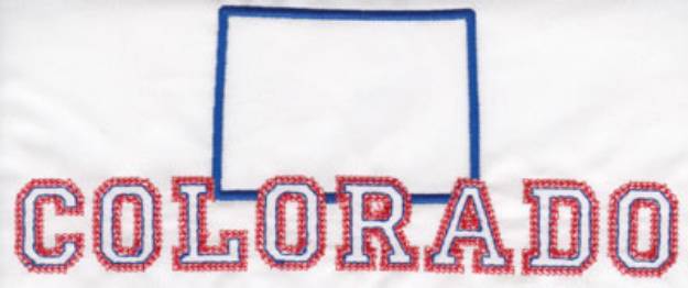 Picture of Colorado Outline Machine Embroidery Design