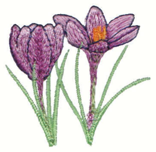 Picture of Crocus Machine Embroidery Design