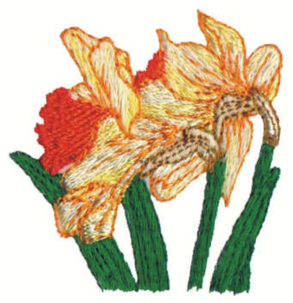 Picture of Daffodils Machine Embroidery Design