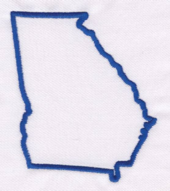 Picture of Georgia Outline Machine Embroidery Design