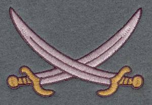 Picture of Crossed Cutlass Machine Embroidery Design