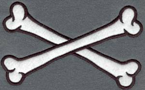 Picture of Crossed Bones Applique Machine Embroidery Design