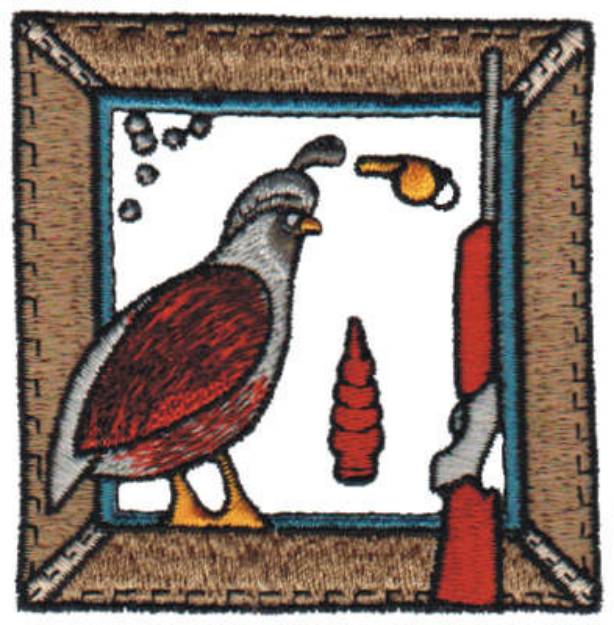 Picture of Hunting Quail Machine Embroidery Design