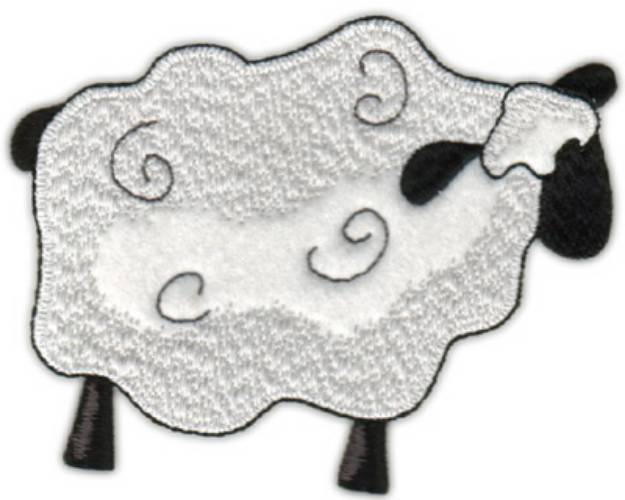 Picture of Country Lamb Applique Machine Embroidery Design