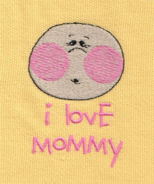 Picture of I Love Mommy Machine Embroidery Design