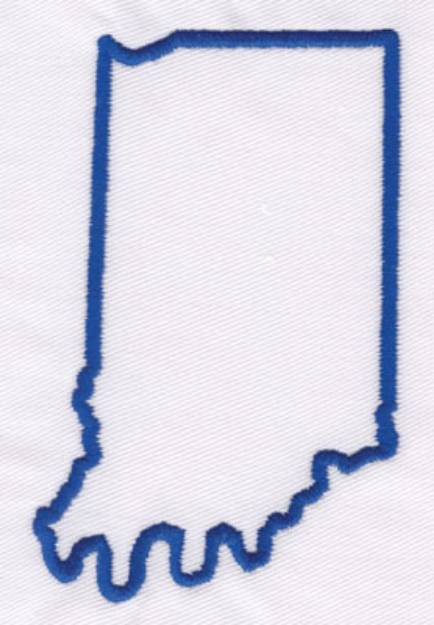 Picture of Indiana Outline Machine Embroidery Design