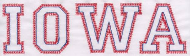 Picture of Iowa Machine Embroidery Design