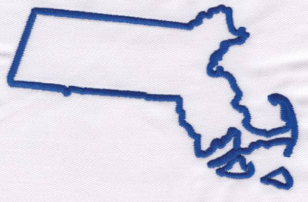 Picture of Massachusettes Outline Machine Embroidery Design