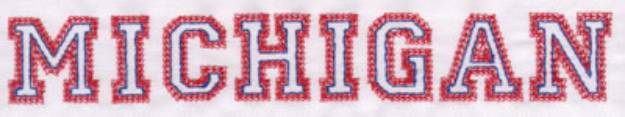 Picture of Michigan Machine Embroidery Design