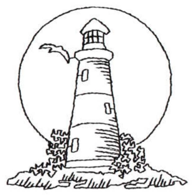 Picture of Lighthouse Machine Embroidery Design