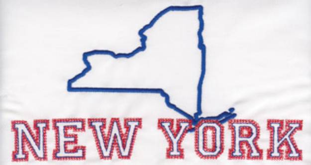 Picture of New York Outline Machine Embroidery Design