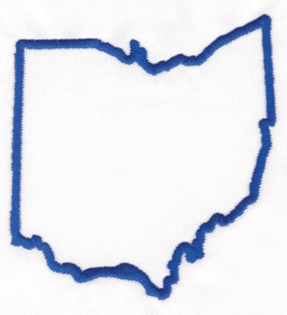 Picture of Ohio Outline Machine Embroidery Design