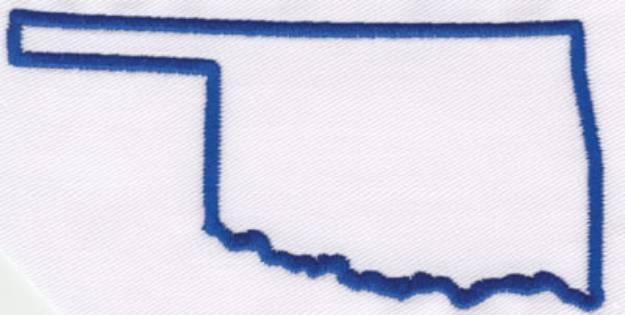 Picture of Oklahoma Outline Machine Embroidery Design