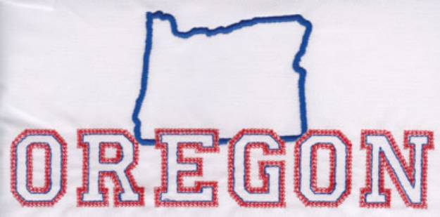 Picture of Oregon Outline Machine Embroidery Design