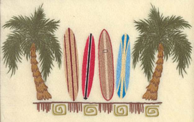 Picture of Palm Trees Machine Embroidery Design