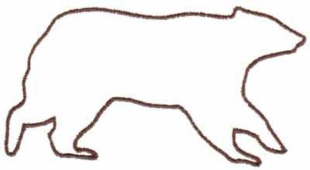 Picture of Bear Outline Machine Embroidery Design