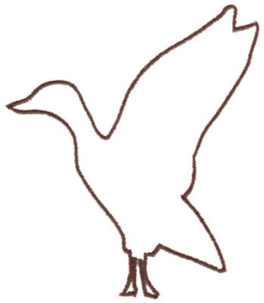 Picture of Goose Outline Machine Embroidery Design