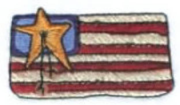 Picture of Americana Flag Machine Embroidery Design