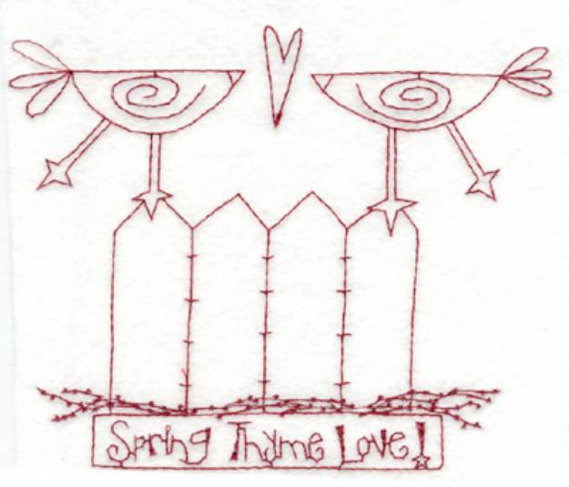 Picture of Spring Thyme Love Machine Embroidery Design