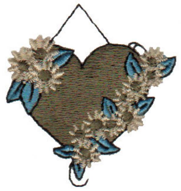 Picture of Hanging Heart Machine Embroidery Design