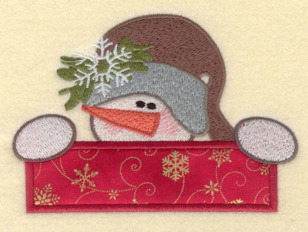 Picture of Snowman Head Machine Embroidery Design