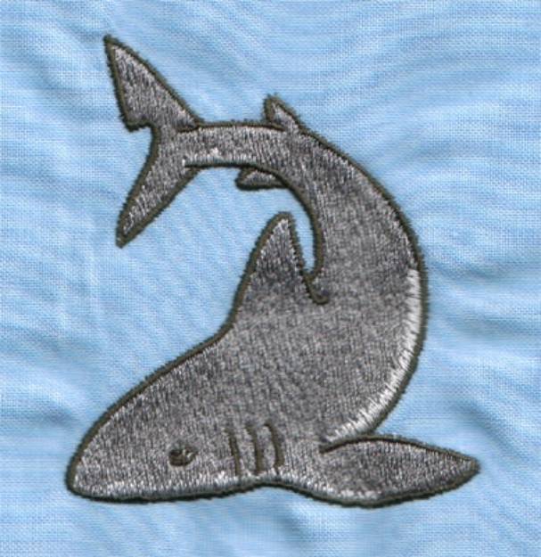 Picture of Grey Shark Machine Embroidery Design