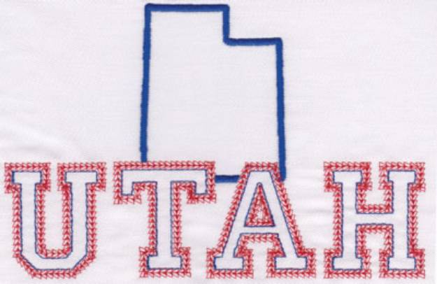 Picture of Utah Outline Machine Embroidery Design