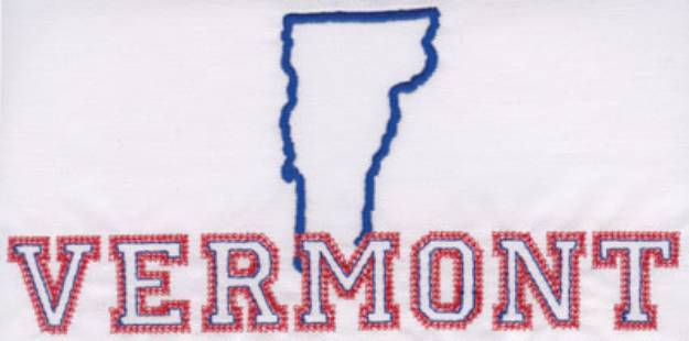 Picture of Vermont Outline Machine Embroidery Design