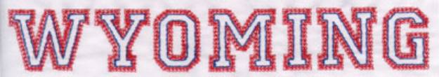 Picture of Wyoming Machine Embroidery Design