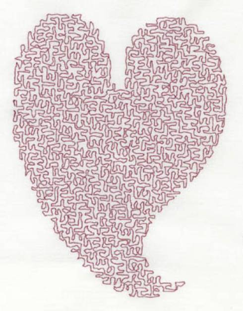 Picture of Stipple Stylistic Heart Machine Embroidery Design