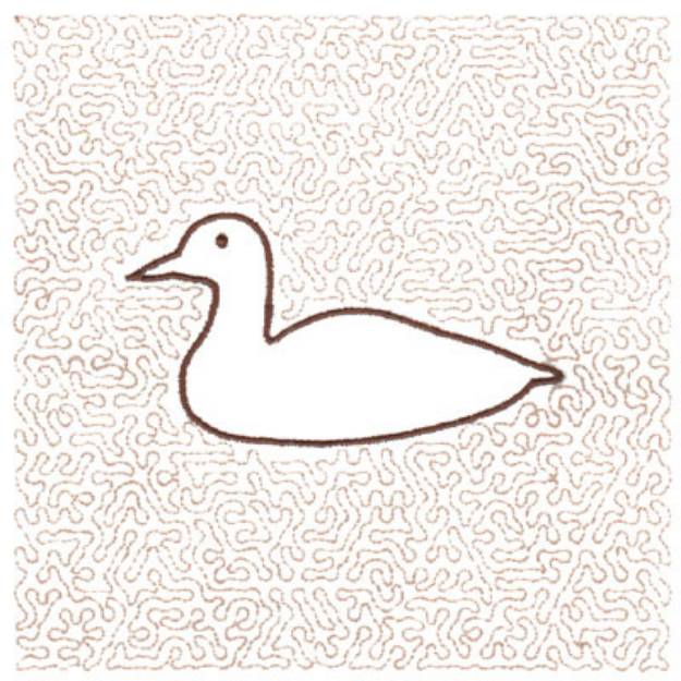 Picture of Duck Quilt Square Machine Embroidery Design