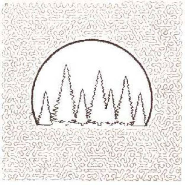 Picture of Tree Scene Square Machine Embroidery Design