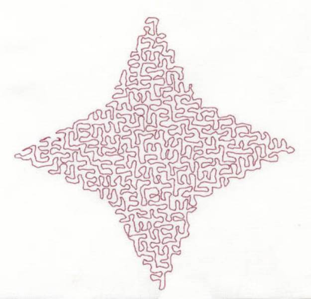 Picture of Stipple Four Point Star Machine Embroidery Design