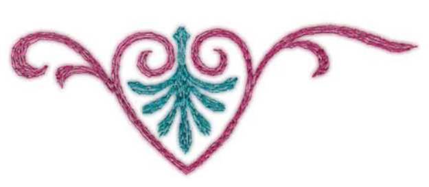 Picture of Swirling Heart Machine Embroidery Design