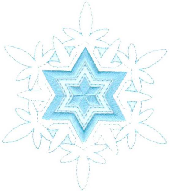 Picture of Decorative Snowflake Machine Embroidery Design